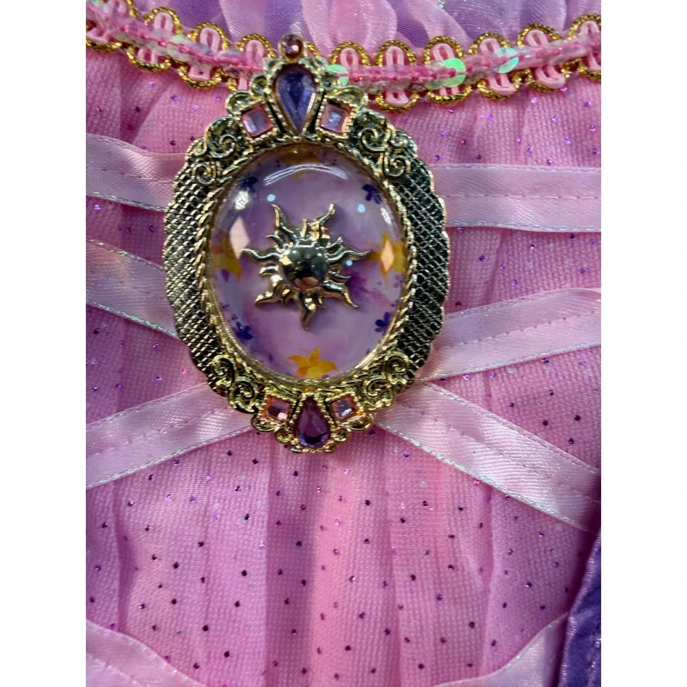 Disney Store Rapunzel Tangled Costume Dress Braided Headband 9/10 Purple Kids